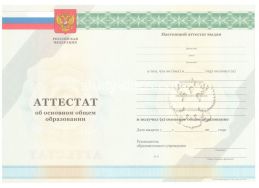 Аттестат за 9 класс 2011-2012 в Новомосковске